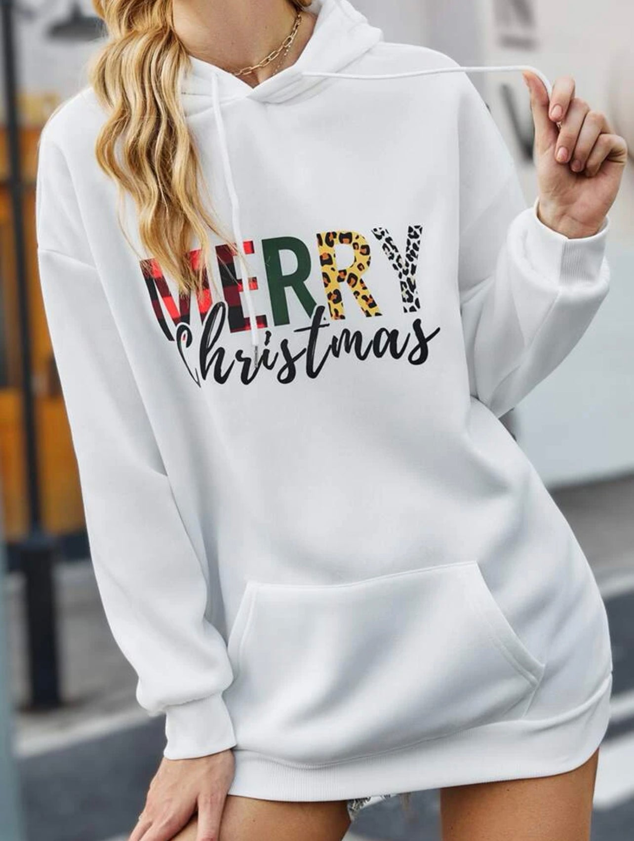 White Holiday Hoodie
