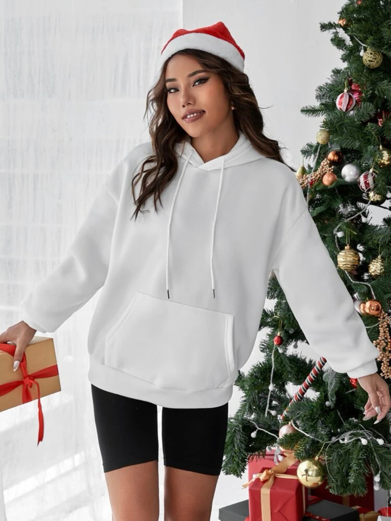 Holiday White Hoodie