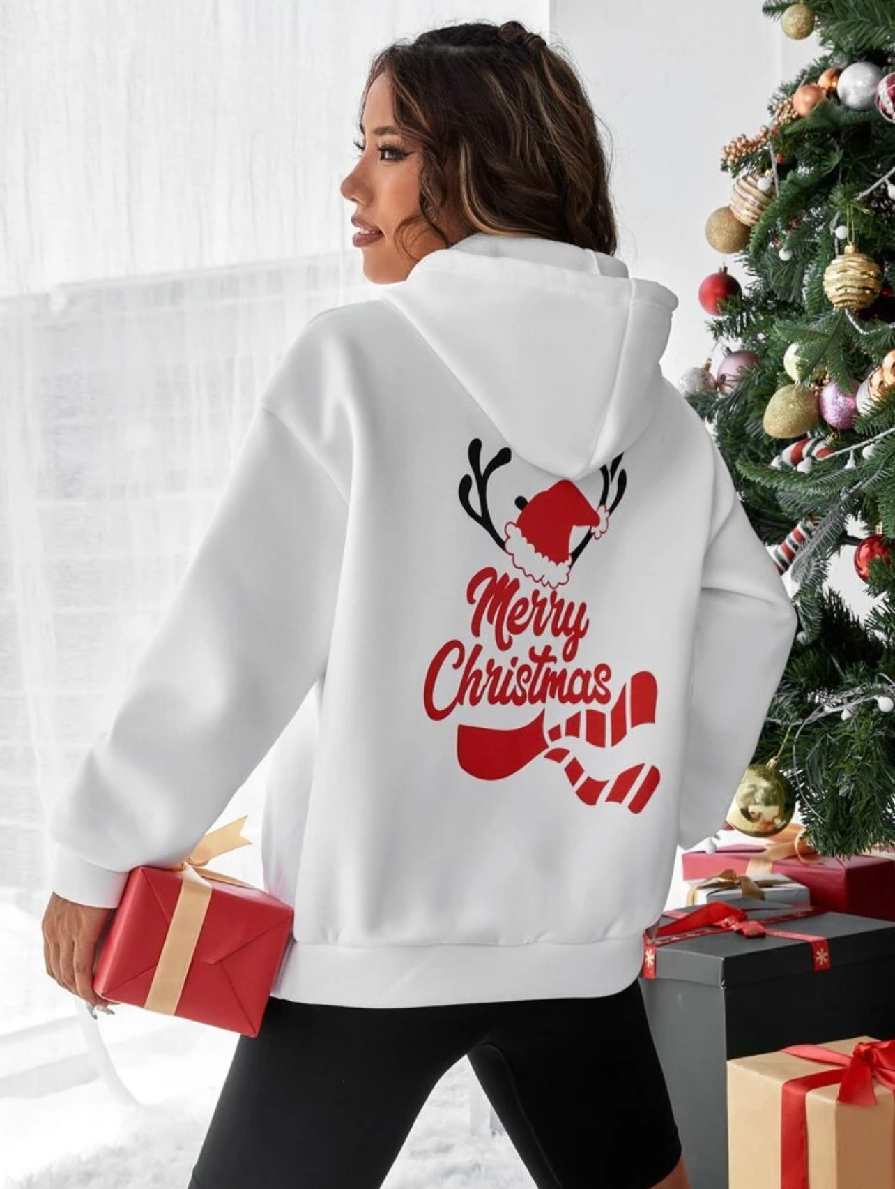 Holiday White Hoodie