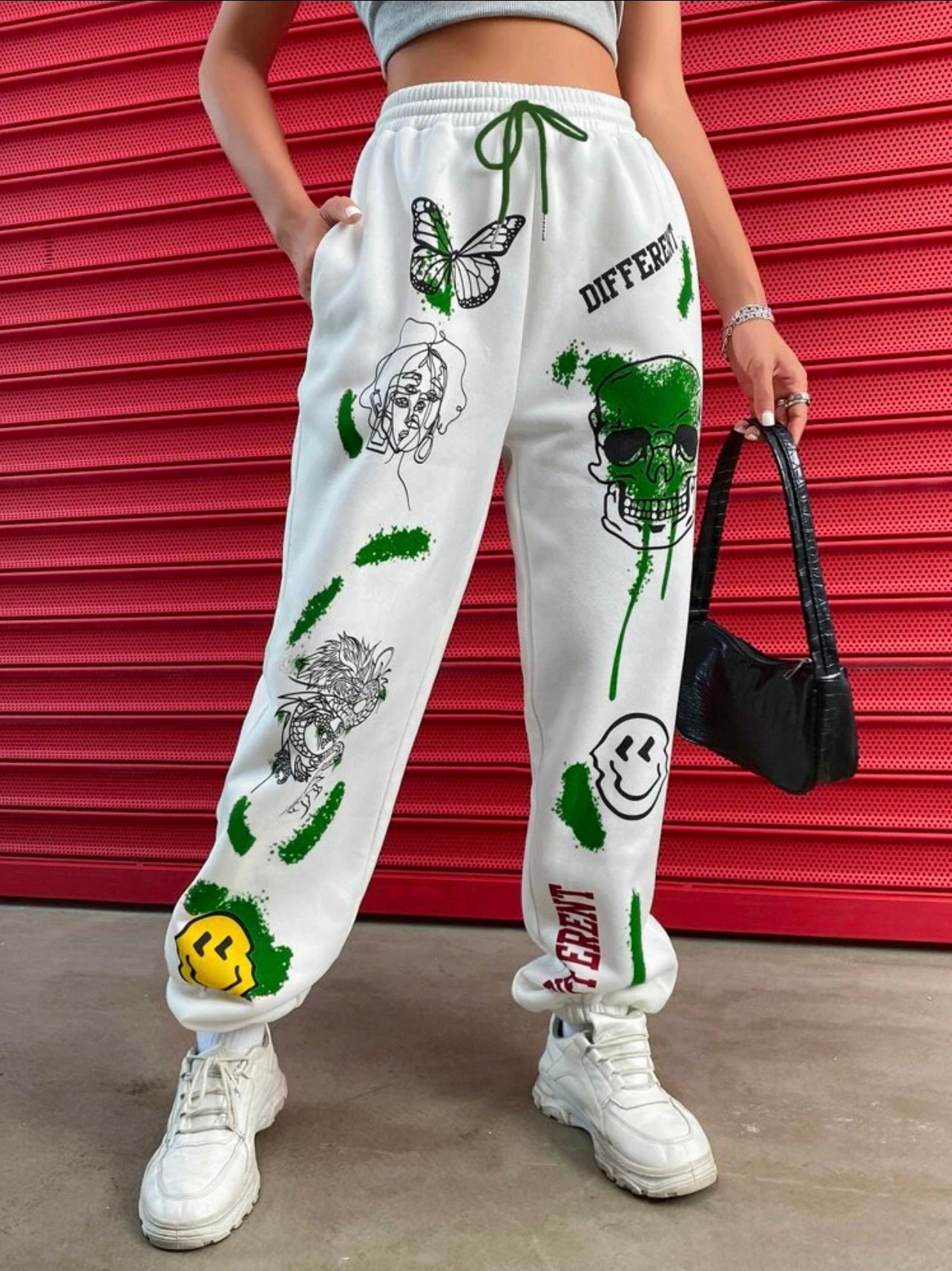 Orange Skull Sweatpants