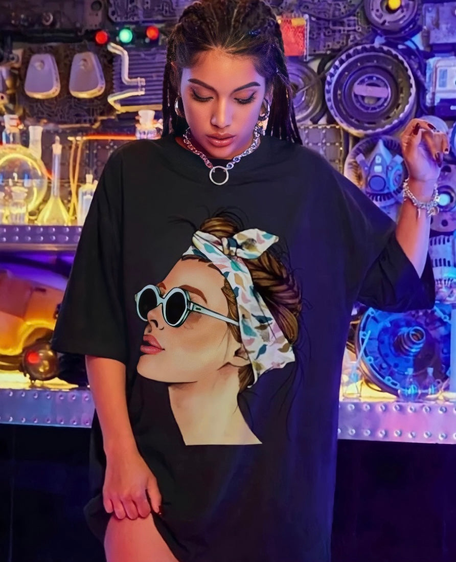 Glasses Girl Tshirt