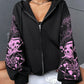 Pink Skull ZipUp Hoodie