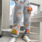 Orange Skull Sweatpants
