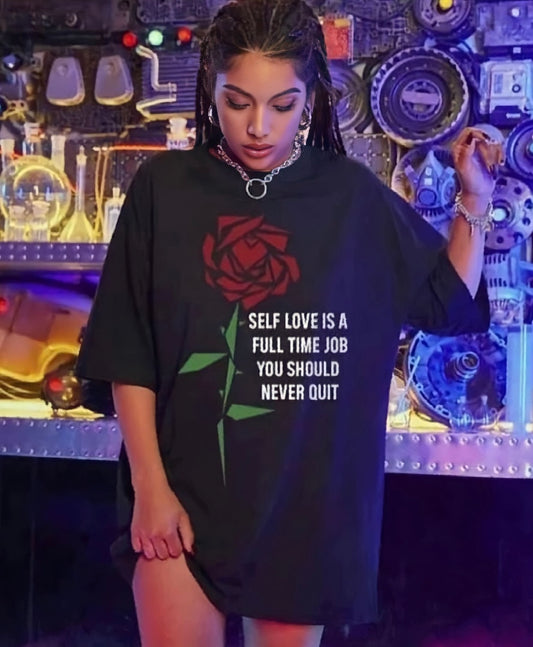 Self Love Black Tshirt