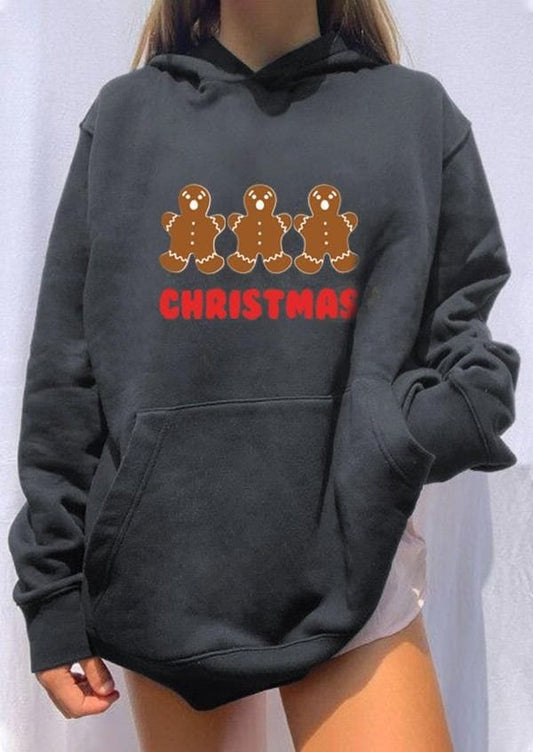 Christmas Cookies Black Hoodie