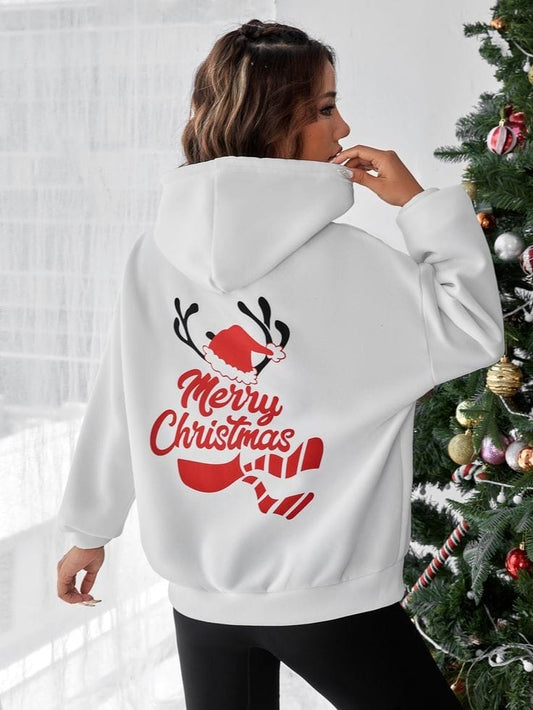 White Merry Christmas Hoodie