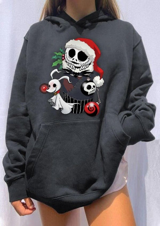 Holiday Skull Black Hoodie